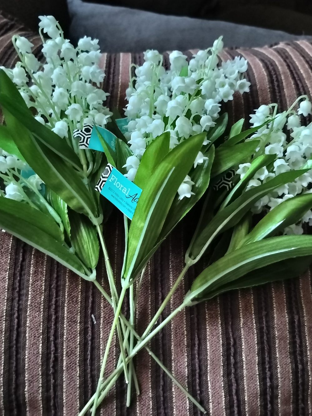 White Lily-of-the-Valley Stem - Green & White